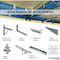Kable Kontrol Wire Mesh Cable Tray Straight Section, Electro-Zinc Resistant Steel, 8' Wx2' Dx10' L, Chrome Finish KK-8X2X10-EZ - alternate 3